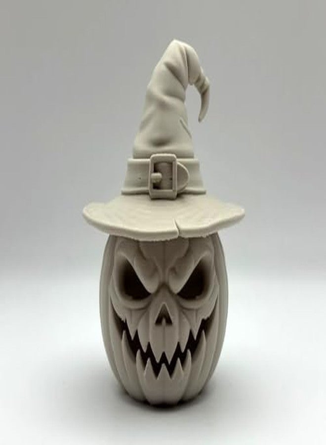 قبعة ساحرة على شكل يقطينة مطبوعة بتقنية الطباعة ثلاثية الأبعاد من الراتنج - ديكور هالوين، قطعة تذكارية مصغرة، زينة طاولة مخيفة، لعبة وهدية للأطفال والكبار - Image 1